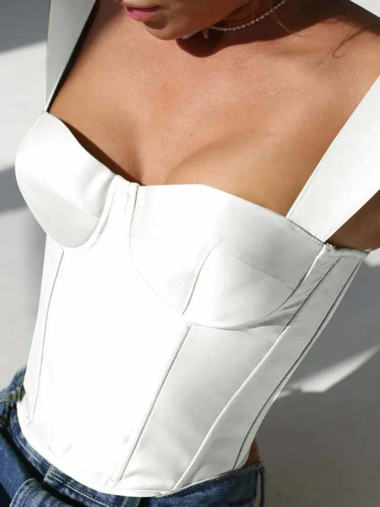 Glam Grove Corseted Crop Top - Y2K Fashion Statement with Coquette Aesthetic & Grunge Style