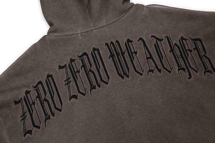 Gothic Angel Zip Up Hoodie in Garment-Dyed Y2K Aesthetic - Coquette Style with Grunge Vibes
