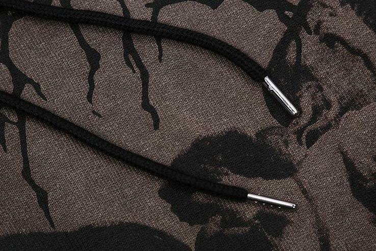 Gothic Angel Zip Up Hoodie in Garment-Dyed Y2K Aesthetic - Coquette Style with Grunge Vibes