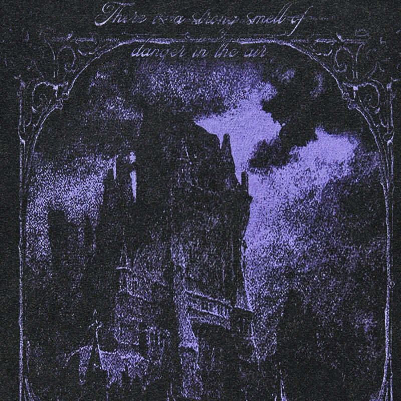 Gothic Castle' Graphic Print T-Shirt - Vintage Y2K Aesthetic Tee - Coquette Style Fashion