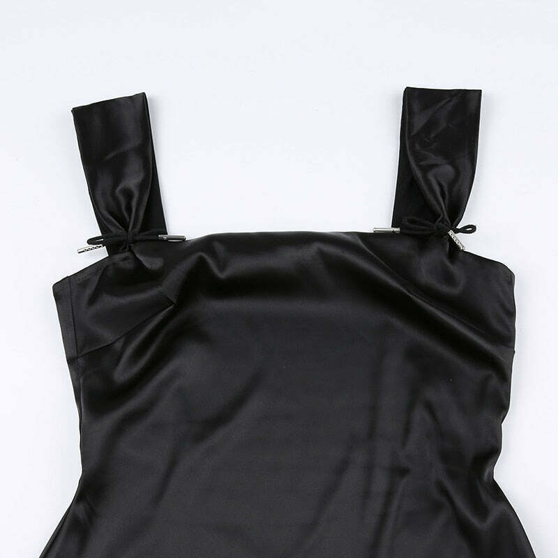 Gothic Elegance Mini Dress: Y2K Fashion with Coquette Aesthetic & Grunge Style
