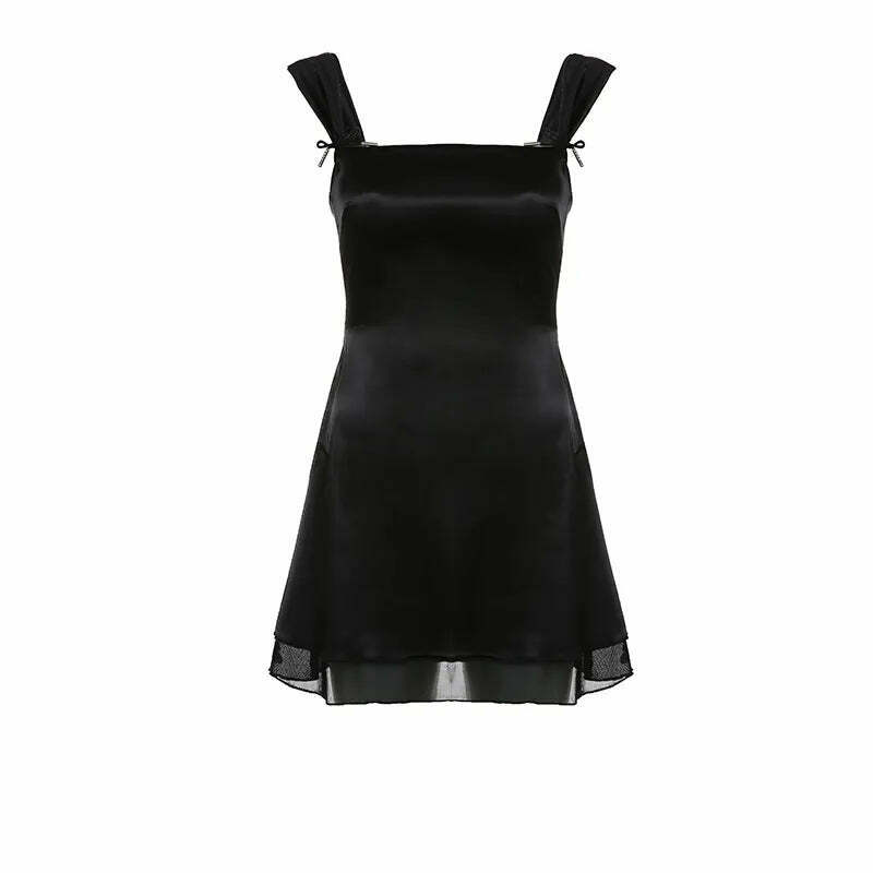 Gothic Elegance Mini Dress: Y2K Fashion with Coquette Aesthetic & Grunge Style