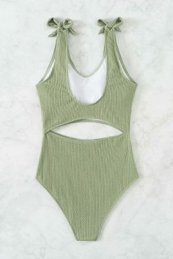 Gothic Lace-Up One-Piece Swimsuit for Women: Y2K Fashion, Grunge Aesthetic, Co