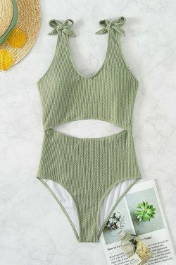 Gothic Lace-Up One-Piece Swimsuit for Women: Y2K Fashion, Grunge Aesthetic, Co