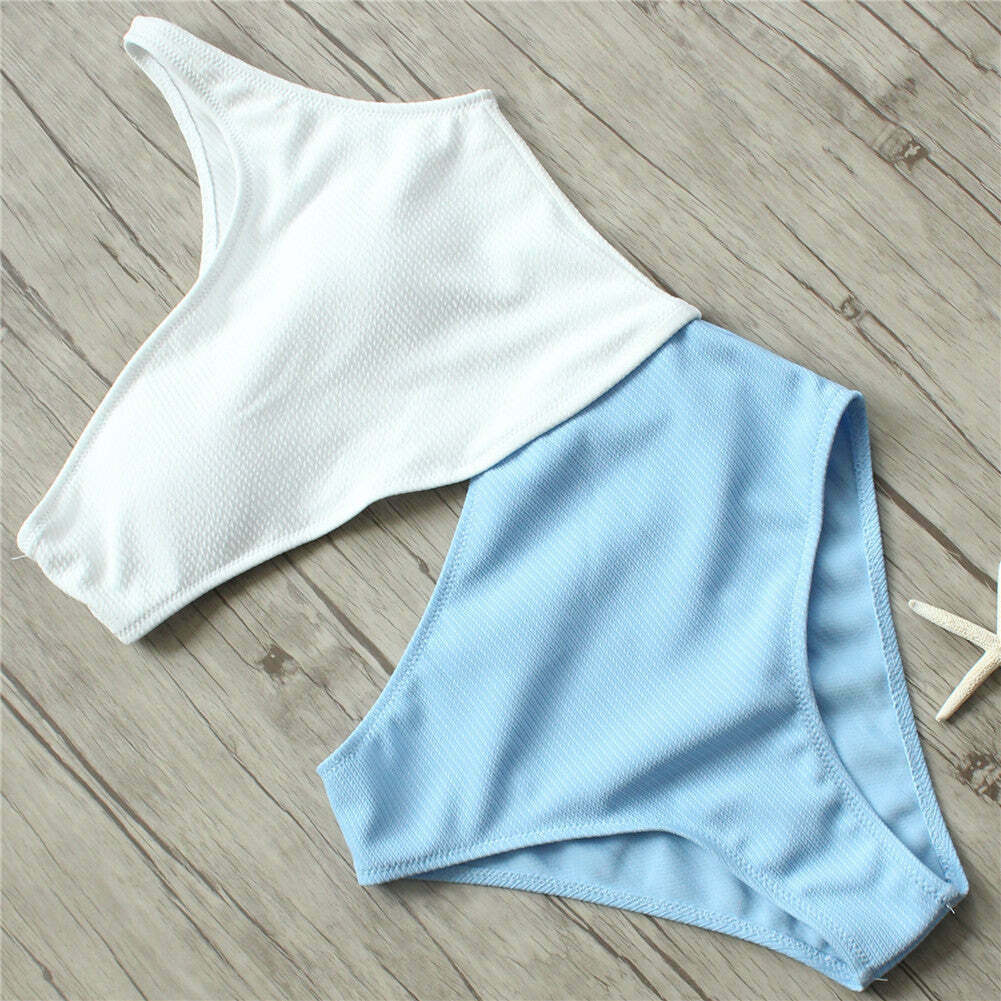 Gothic Style Cutout One Shoulder Swimsuit - Y2K Fashion Aesthetic for Women
