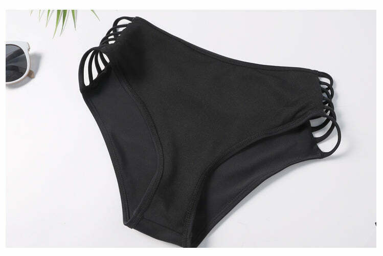 Grunge Aesthetic Cut Out Leaf Bikini Set - Y2K Fashion Swimwear