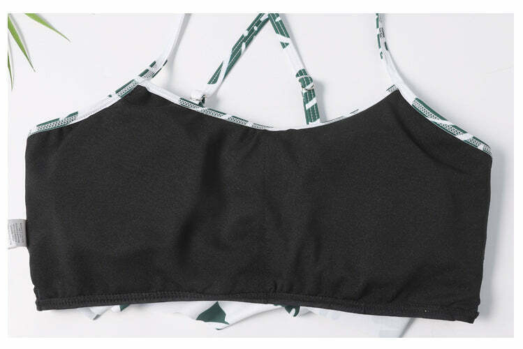 Grunge Aesthetic Cut Out Leaf Bikini Set - Y2K Fashion Swimwear