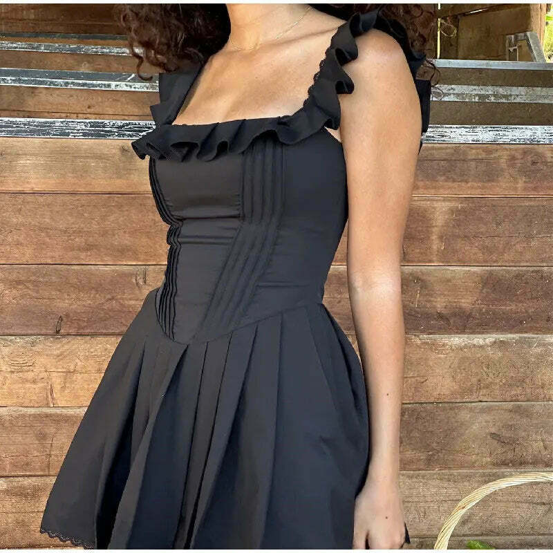 Grunge Aesthetic Deep Dive Diva Corset Mini Dress - Y2K Fashion Statement Piece