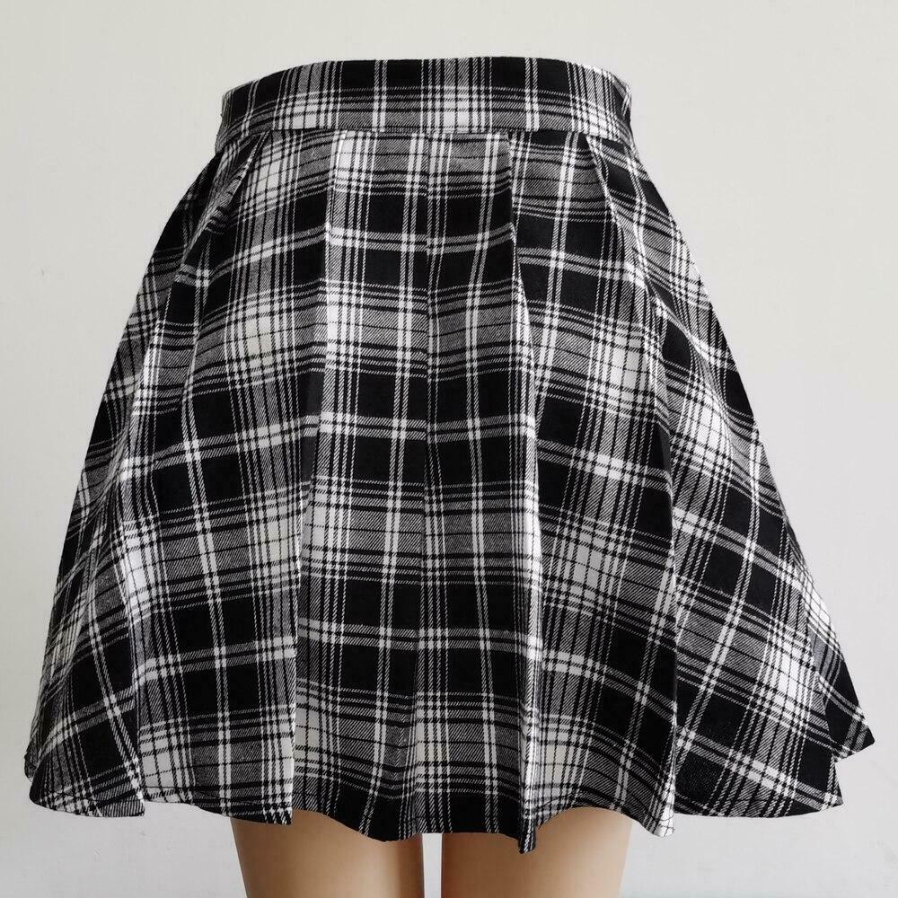Harajuku Gothic Plaid Skirt - Y2K Fashion with Coquette Aesthetic