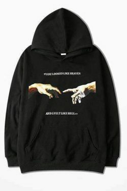 Heavenly Hell: Y2K Aesthetic Hoodies - Coquette Style, Grunge Fashion, Cute Tops, Pastel Goth