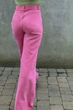 Indie Aesthetic High Waisted Pants for Y2K Fashion Enthusiasts