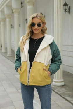 Indie Aesthetic Long Sleeve Color Block White Jacket - Y2K Fashion Grunge Style Coquette Outfit