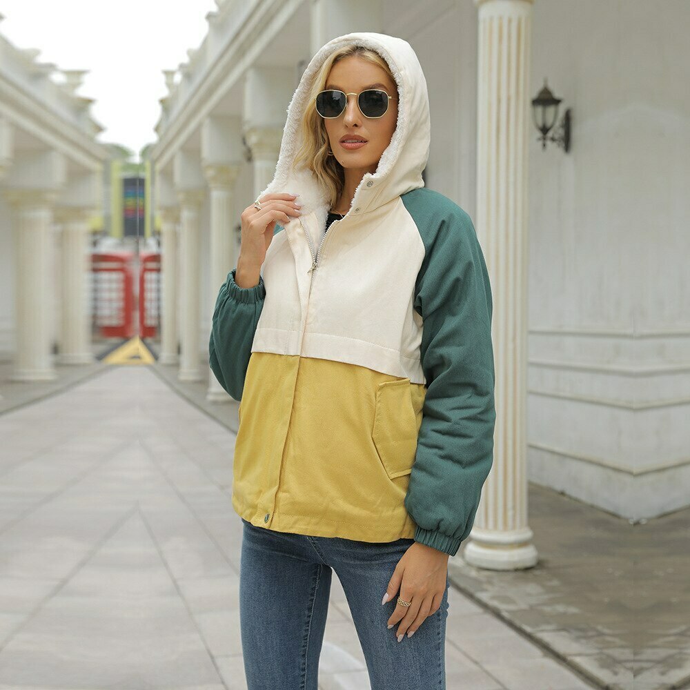 Indie Aesthetic Long Sleeve Color Block White Jacket - Y2K Fashion Grunge Style Coquette Outfit