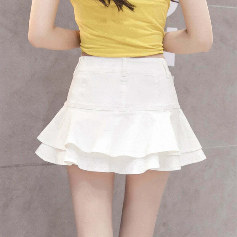 Indie Casual Mini Skirt - Y2K Fashion with Coquette Aesthetic, Grunge Style, and Pastel Goth Vibes