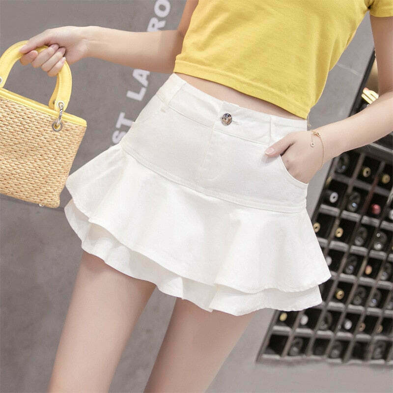 Indie Casual Mini Skirt - Y2K Fashion with Coquette Aesthetic, Grunge Style, and Pastel Goth Vibes