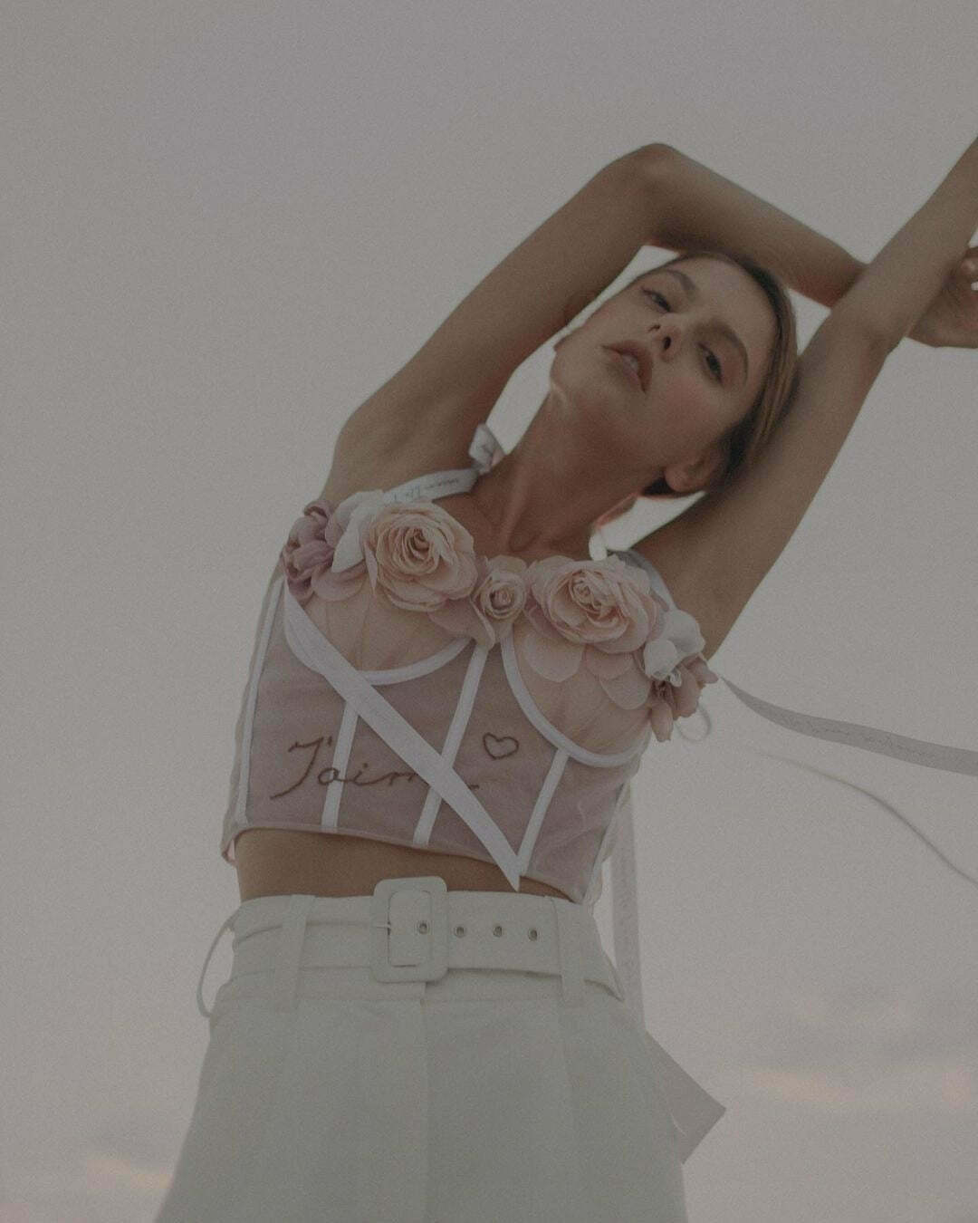 J'aime Floral Corset Top - Y2K Fashion with Coquette Aesthetic, Grunge Style, and Pastel Goth Vibes