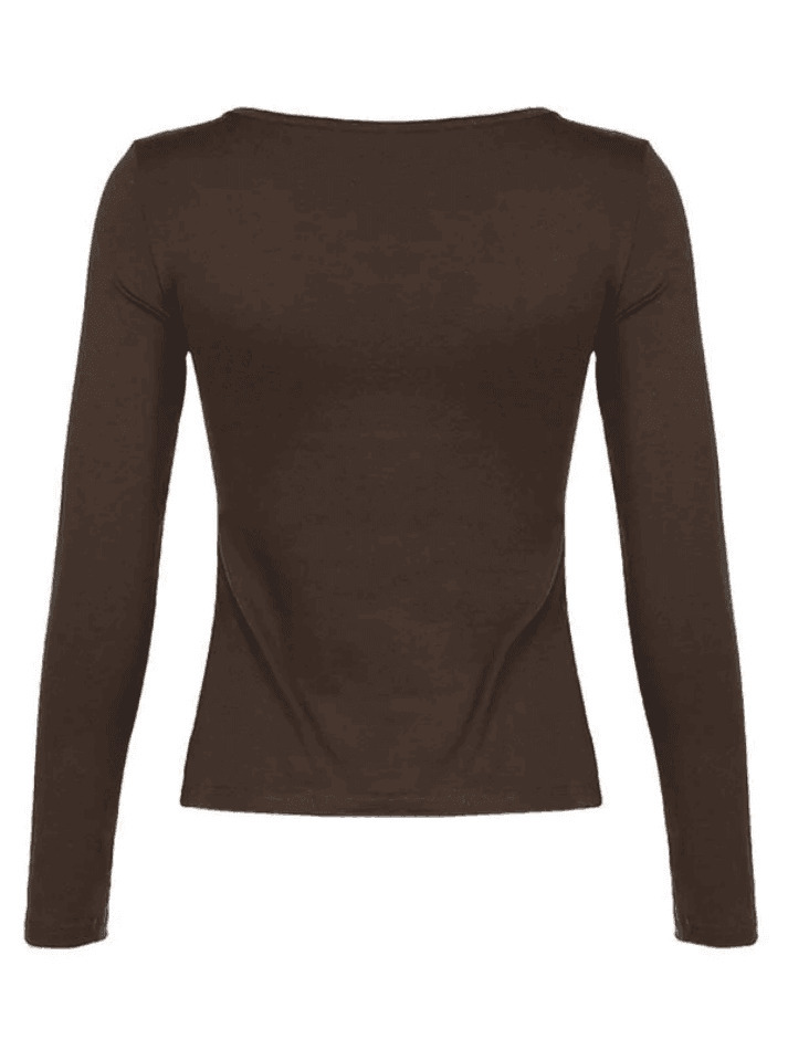 Justice Goth Punk Long Sleeve Tee - Y2K Aesthetic Fashion for Women - Coquette Style Grunge Outfit