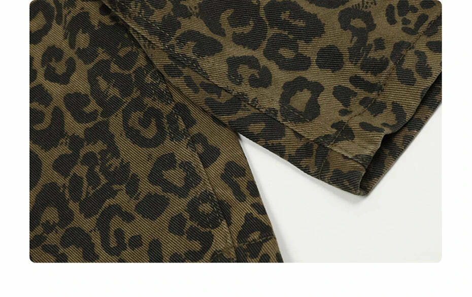 Leopard Print Cargo Skirt - Y2K Aesthetic Grunge Style Coquette Fashion - Cute Tops & Hoodies