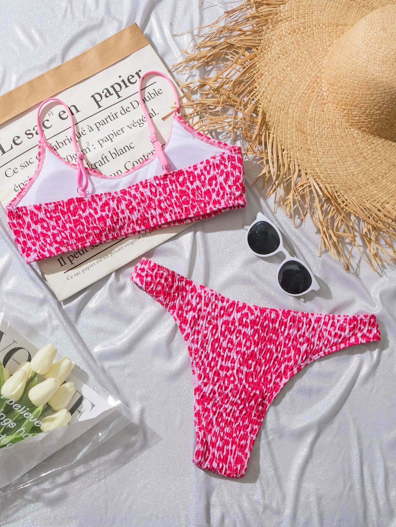 Leopard Print Hits Bikini - Y2K Fashion Swimwear for Women - Coquette Aesthetic with a Wild Twist