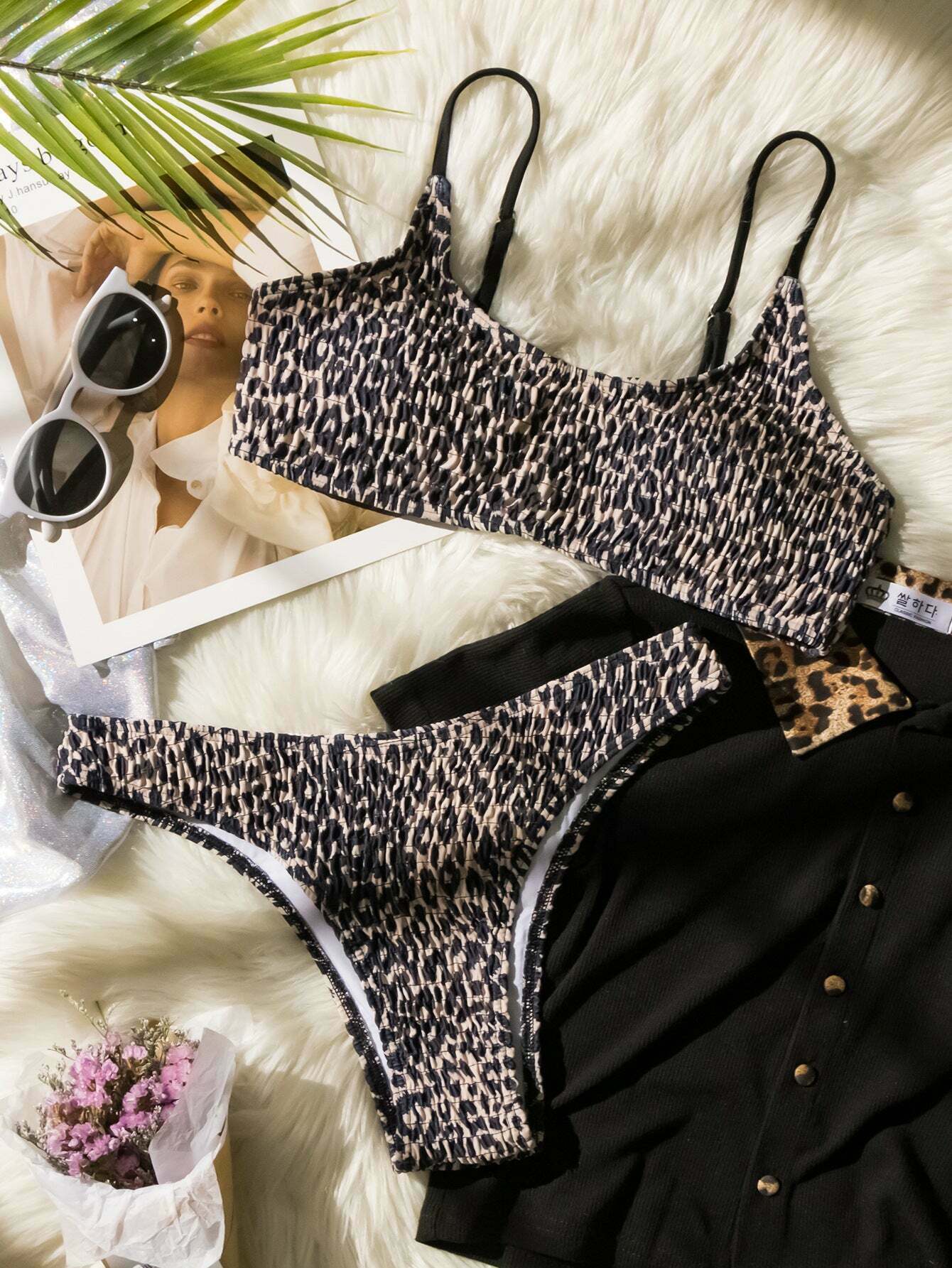Leopard Print Hits Bikini - Y2K Fashion Swimwear for Women - Coquette Aesthetic with a Wild Twist
