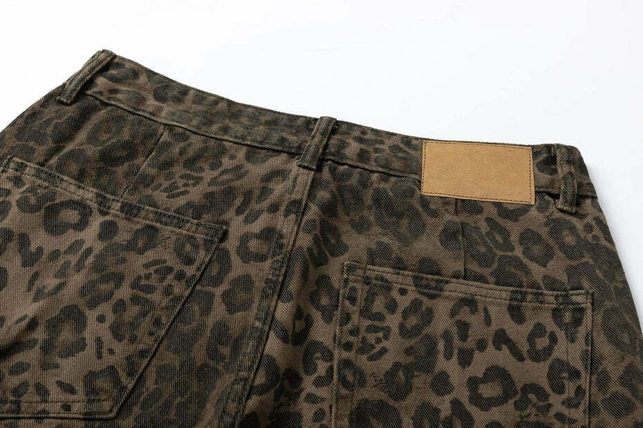 Leopard Print Jeans: Y2K Fashion Statement with Coquette Aesthetic and Grunge Style