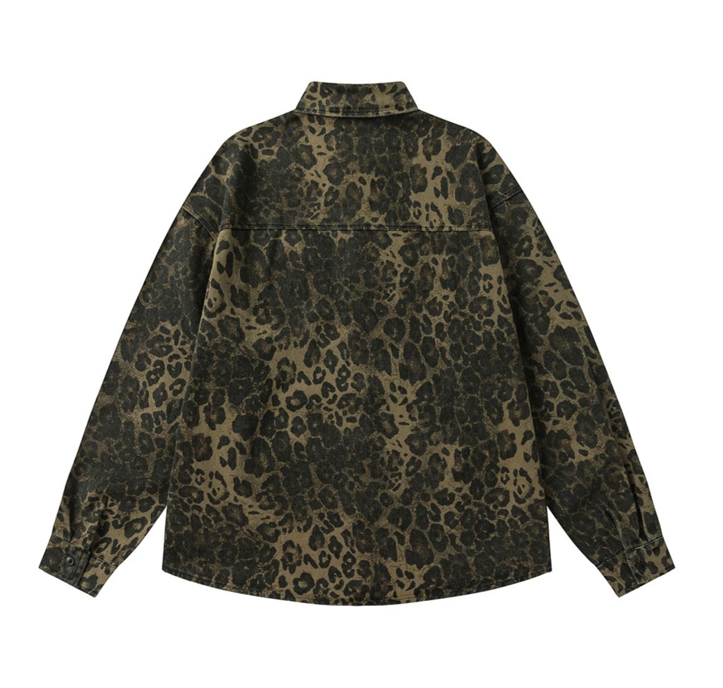 Leopard Print Overshirt - Y2K Fashion with Coquette Aesthetic Twist