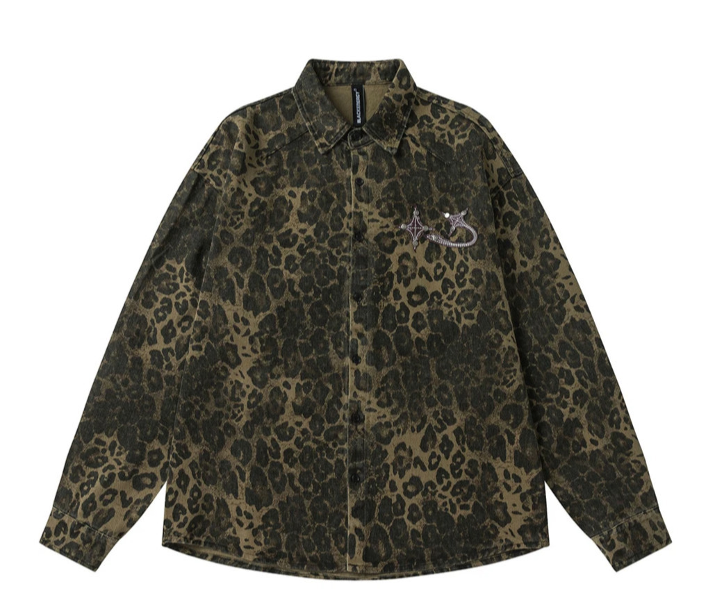 Leopard Print Overshirt - Y2K Fashion with Coquette Aesthetic Twist