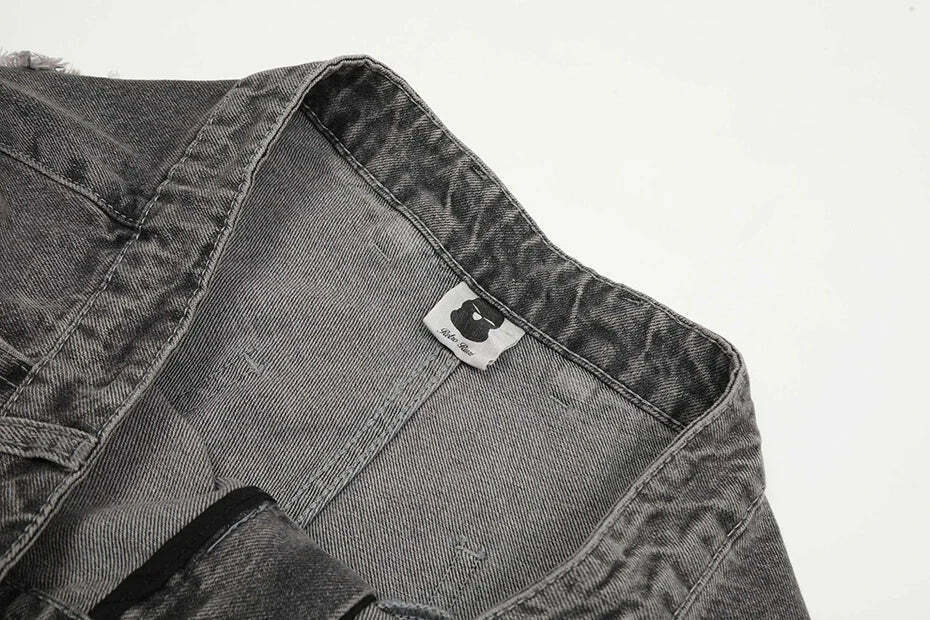Lightning Star Patch Baggy Jeans - Y2K Fashion Statement with Unique Aesthetic Appeal