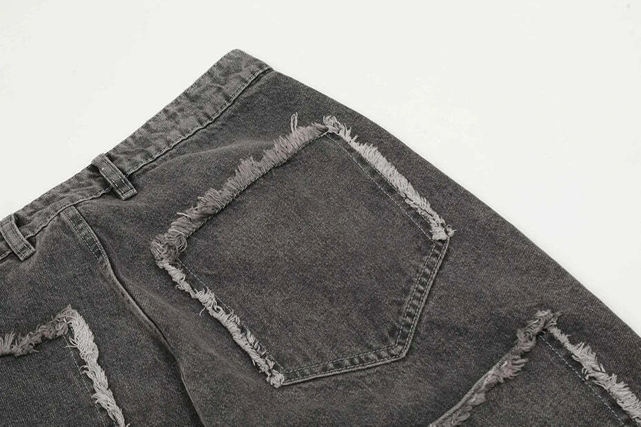 Lightning Star Patch Baggy Jeans - Y2K Fashion Statement with Unique Aesthetic Appeal