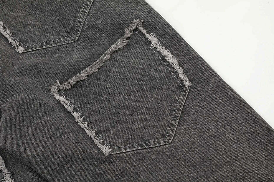 Lightning Star Patch Baggy Jeans - Y2K Fashion Statement with Unique Aesthetic Appeal