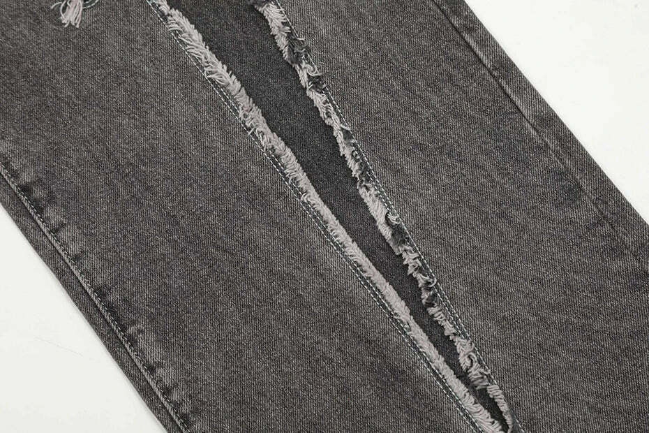 Lightning Star Patch Baggy Jeans - Y2K Fashion Statement with Unique Aesthetic Appeal