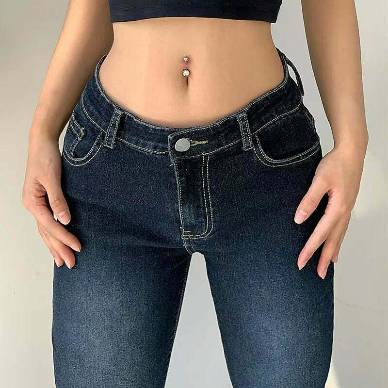 Luna Lit Low Waist Denim: Y2K Fashion Cargo Skirt for Coquette Aesthetic with Grunge Style
