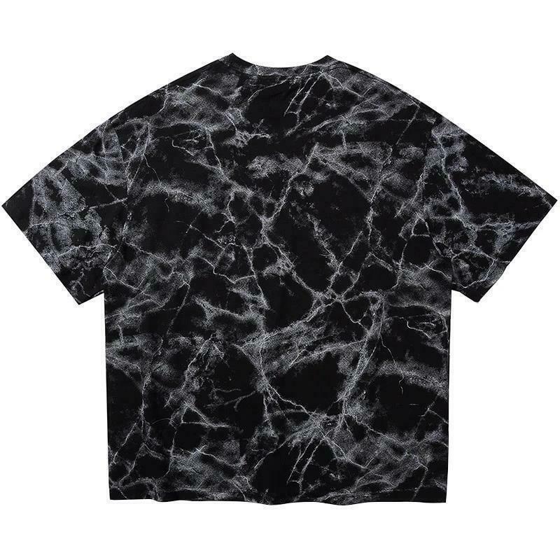 Marbled Death Metal Graphic Tee - Y2K Fashion Aesthetic Shirt for Women