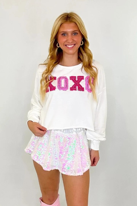 Marshmallow Dream Embroidered Pullover - Coquette Aesthetic Y2K Fashion for Women