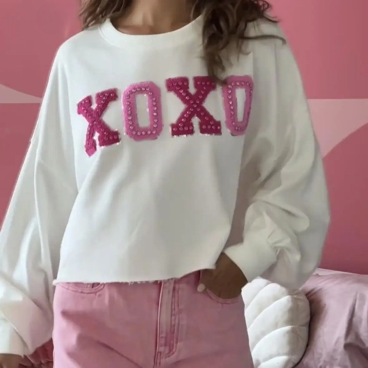 Marshmallow Dream Embroidered Pullover - Coquette Aesthetic Y2K Fashion for Women