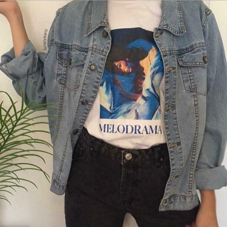 Melodrama Y2K Aesthetic T-Shirt: Coquette Style Grunge Fashion with Pastel Goth Vibes