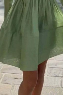 Mint Green Pleated Cake Dress - Y2K Aesthetic Outfit for Women - Coquette Style Fashion