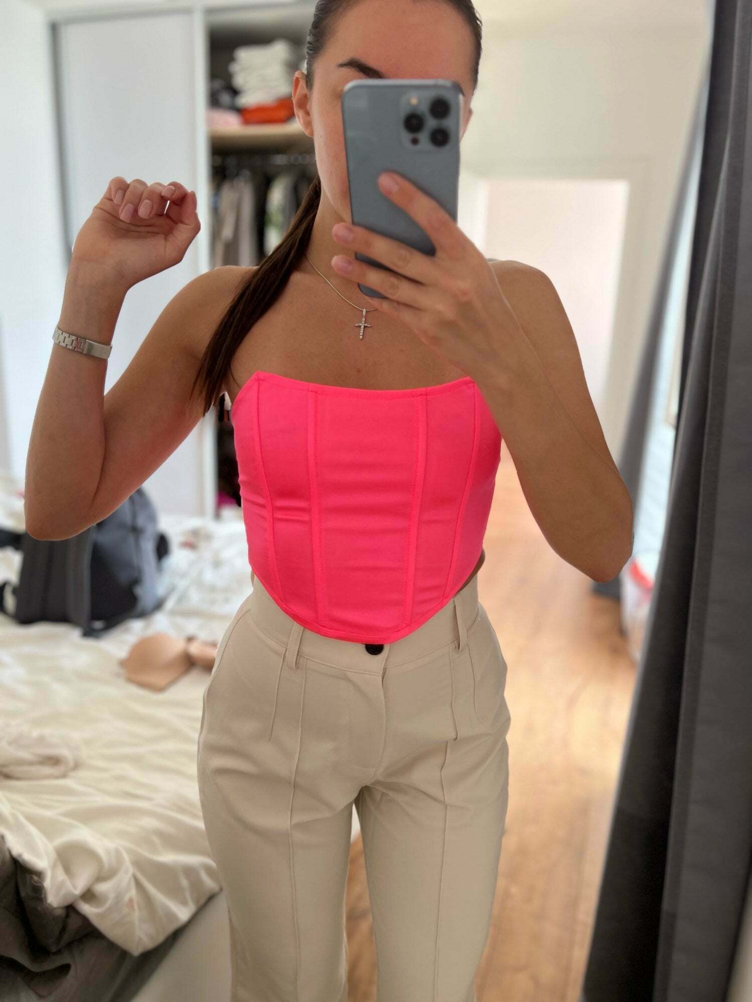 Naomi Corset Crop Top - Y2K Fashion Icon for Coquette Aesthetic with a Touch of Grunge Style