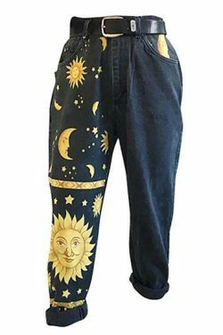Night Sky Mom Jeans - Y2K Fashion Aesthetic with Coquette and Grunge Style Elements