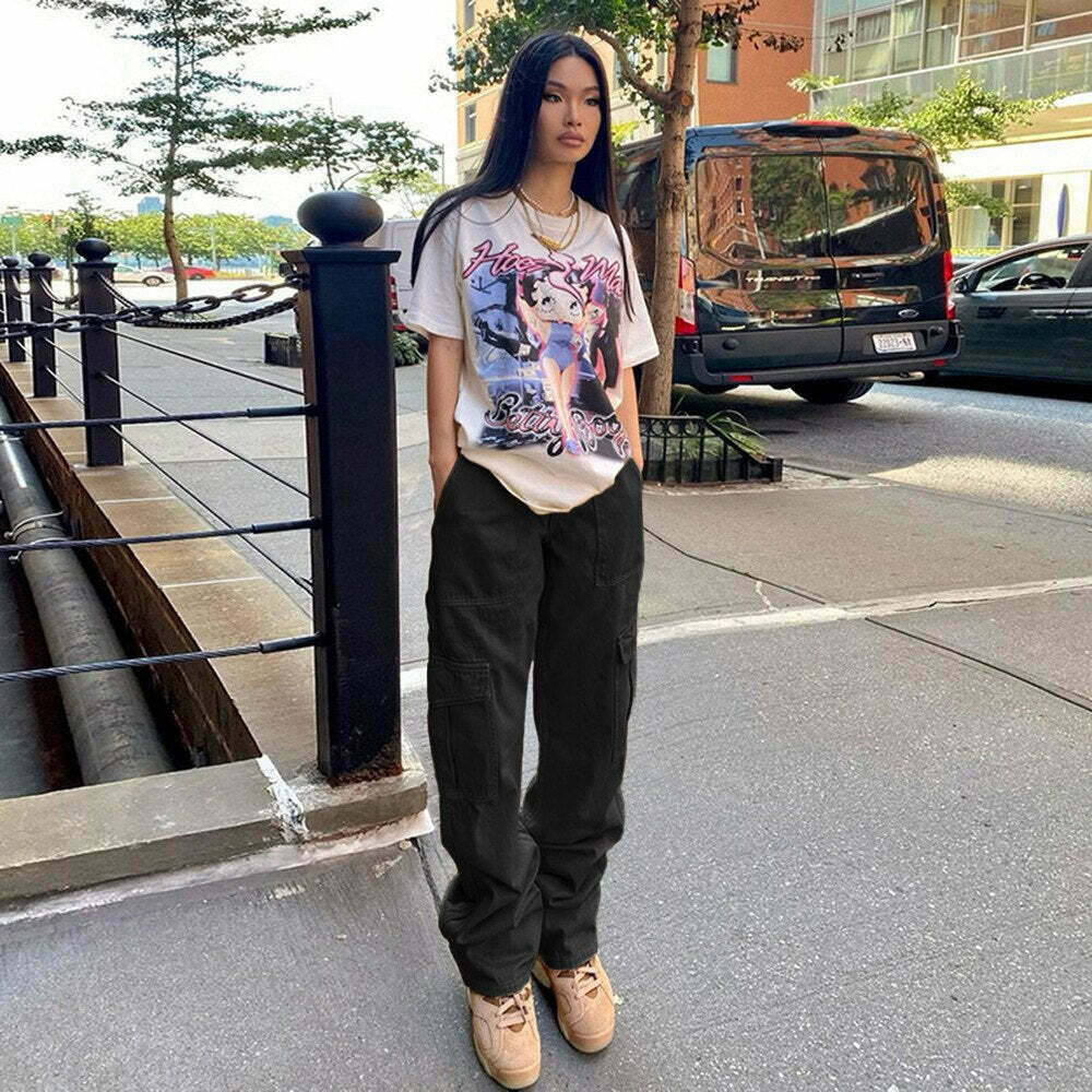 Nomad Chic Cargo Pant: Y2K Fashion with Coquette Aesthetic, Grunge Style, and Pastel Goth Vibes