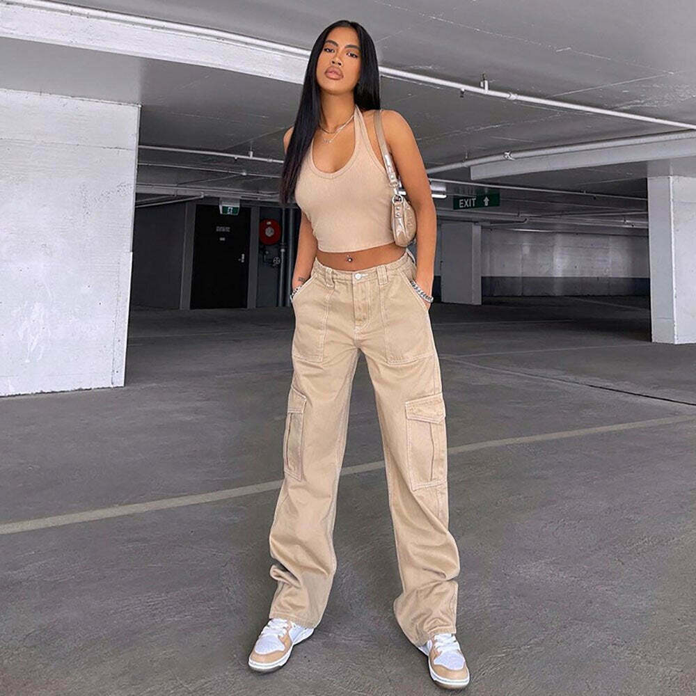 Nomad Chic Cargo Pant: Y2K Fashion with Coquette Aesthetic, Grunge Style, and Pastel Goth Vibes