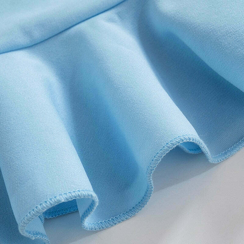 Oceanic Hues Strapless Y2K Dress - Coquette Aesthetic for Women - Grunge Style Fashion Statement