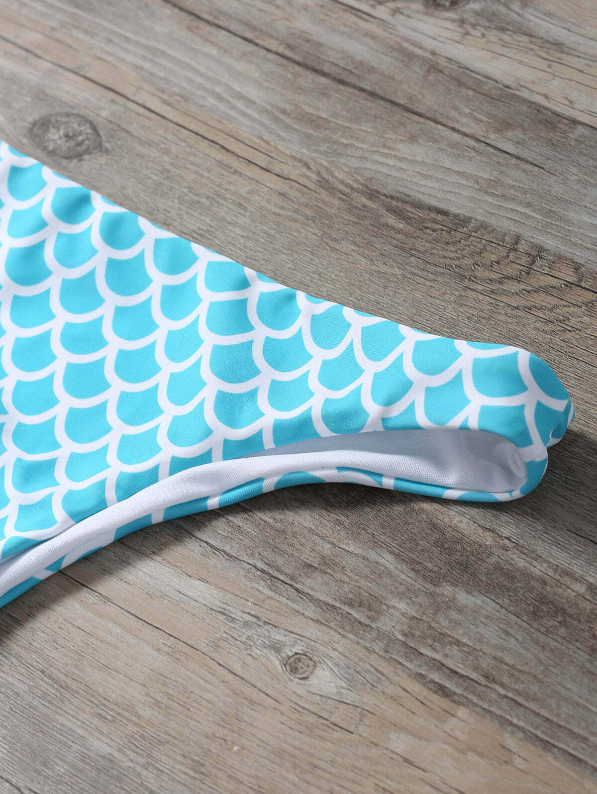 Pastel Goth Halter Fish Scale Print Kids Bikini - Y2K Fashion for Young Fashionistas