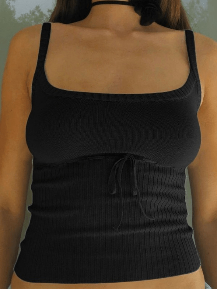 Patchwork Halter Crop Cami: Y2K Fashion Top with Coquette & Grunge Aesthetics