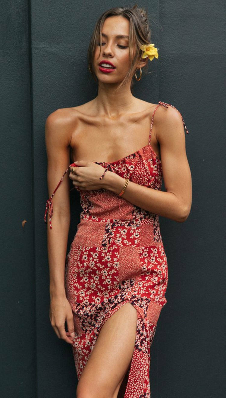 Patchwork Tie Dress: Y2K Fashion Statement with Coquette Aesthetic and Grunge Style