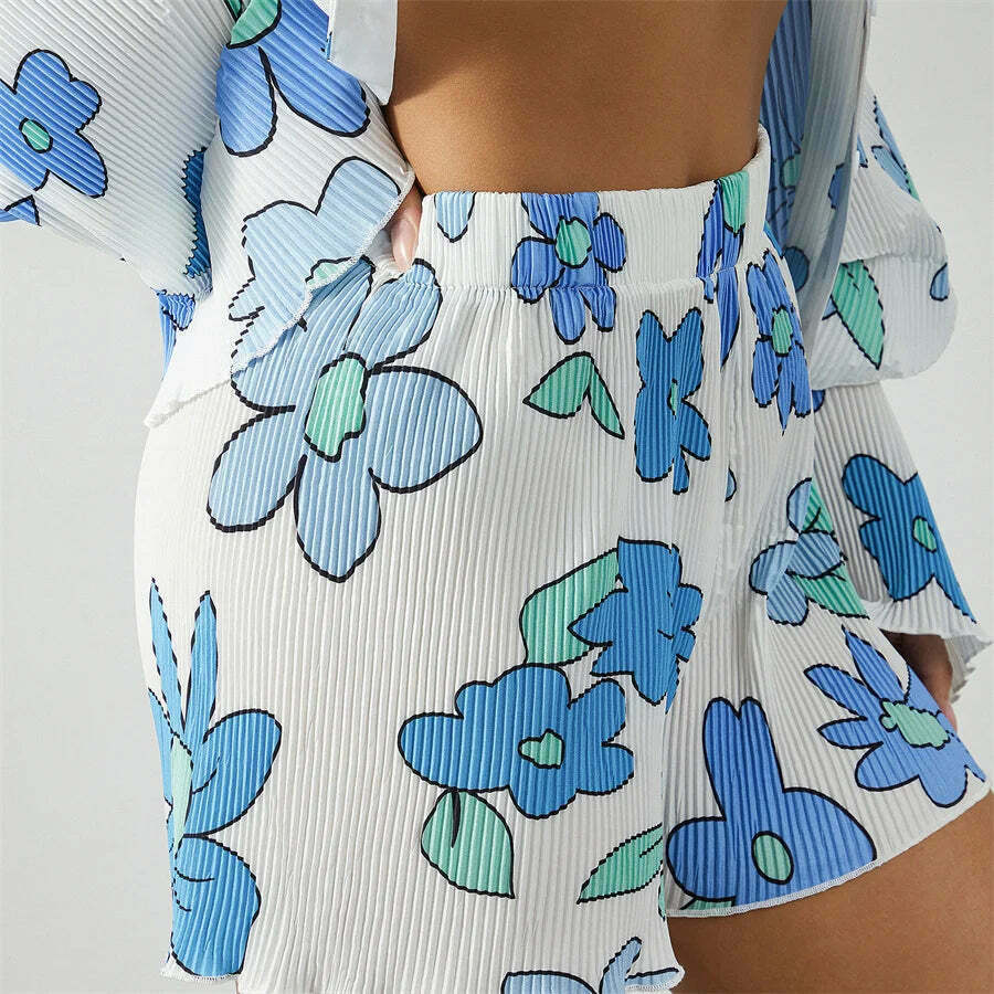 Patterned Paradise Twinset - Y2K Fashion Coquette Aesthetic Grunge Style Cute Tops Past