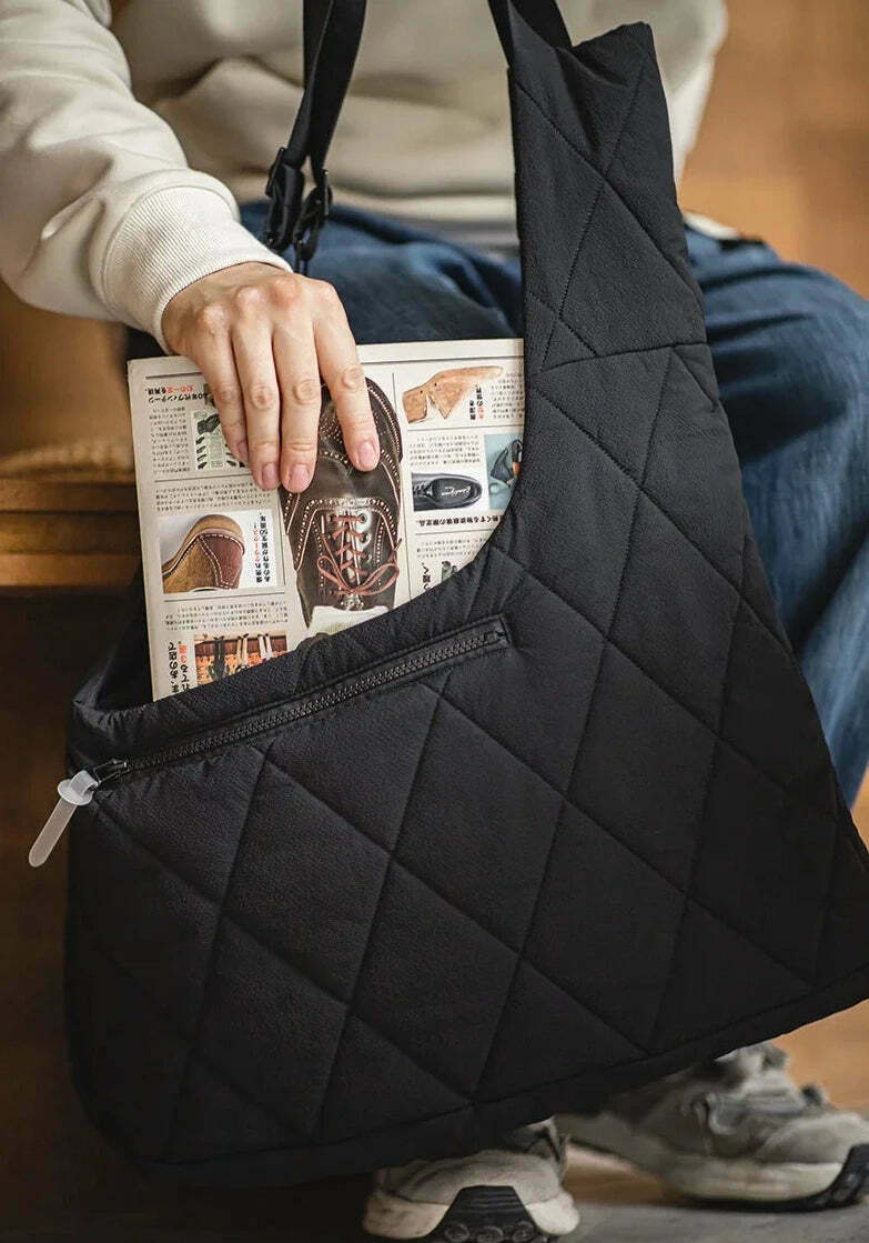 Quilted 2 in 1 Vest/Bag - Y2K Fashion Statement with Coquette Aesthetic and Grunge Style