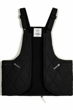 Quilted 2 in 1 Vest/Bag - Y2K Fashion Statement with Coquette Aesthetic and Grunge Style