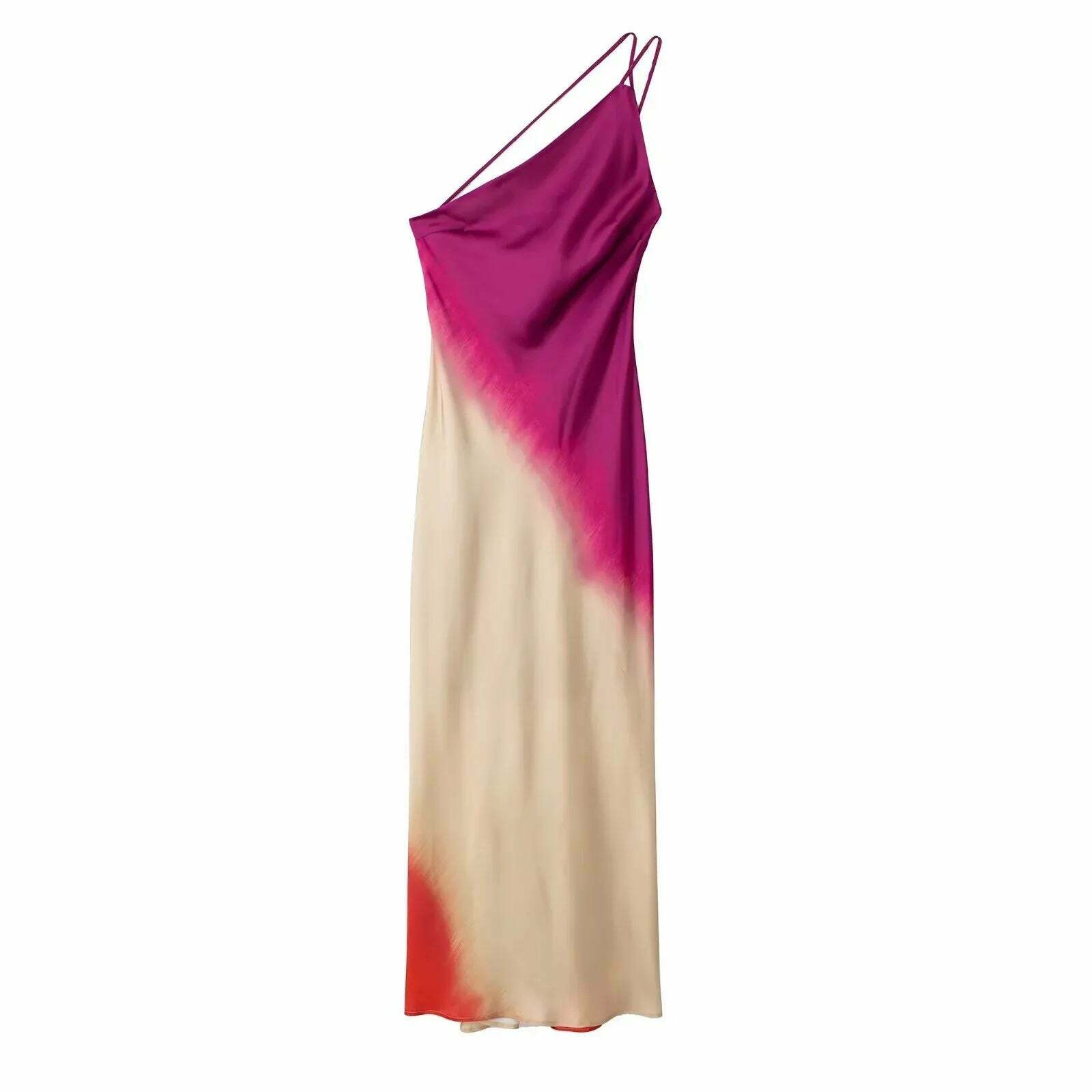 Radiant Asymmetric Glam Off Shoulder Dress - Y2K Fashion Statement for Women