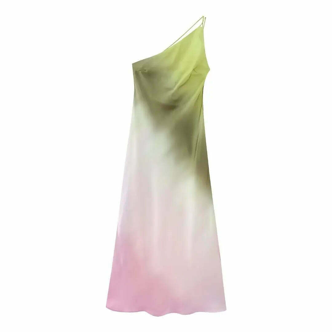 Radiant Asymmetric Glam Off Shoulder Dress - Y2K Fashion Statement for Women